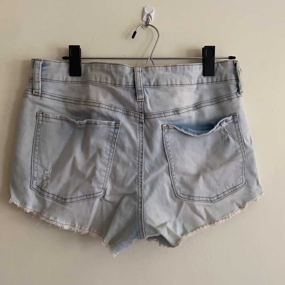 High Rise Ripped Jean Shorts - Picture 3 of 3
